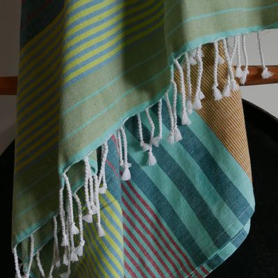 Bath towels - ORGANIC COTTON FOUTA - SOUTHERN COLLECTION - ADRIATIC COLOR - KARAWAN AUTHENTIC