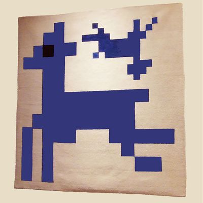 Tapis design - Blue Deers. RUG1a - MIKKA DESIGN INK