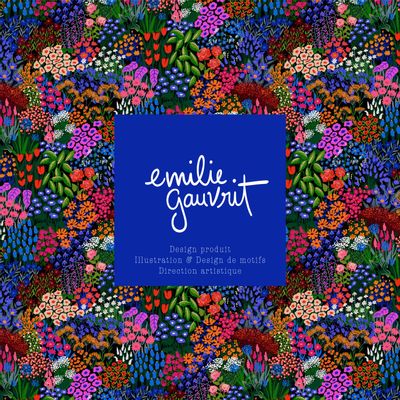 Design textile et surface - Motif floral peinture à l'huile - EMILIE GAUVRIT - LIV DESIGN