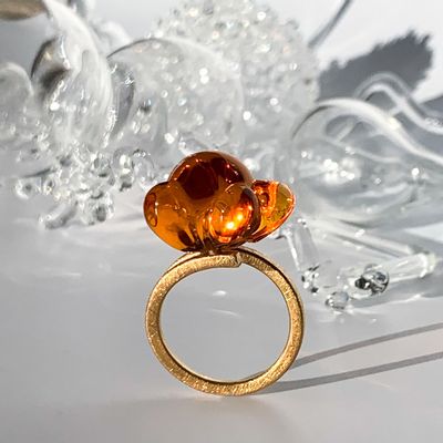 Gifts - Glass adjustable ring Drops collection - CHAMA NAVARRO