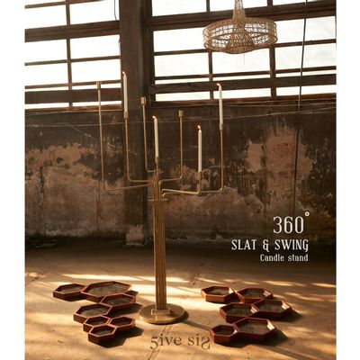Floor lamps - 360 Slat&swing candle stand - 5IVESIS