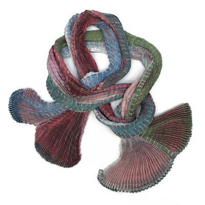 Scarves - PLICATWILL 103 silk pleated long scarf - SOPHIE GUYOT SILKS