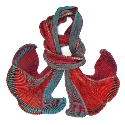Scarves - PLICATWILL 121 long pleated silk scarf - SOPHIE GUYOT SILKS