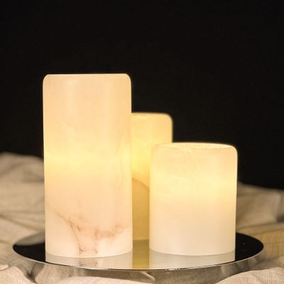 Table lamps - Table lamp on battery with candle-effect Bellefeu Discus - AUTHENTAGE LIGHTING