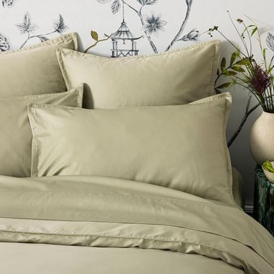 Linge de lit - Teophile Tilleul - Parure de lit en satin de coton - ALEXANDRE TURPAULT