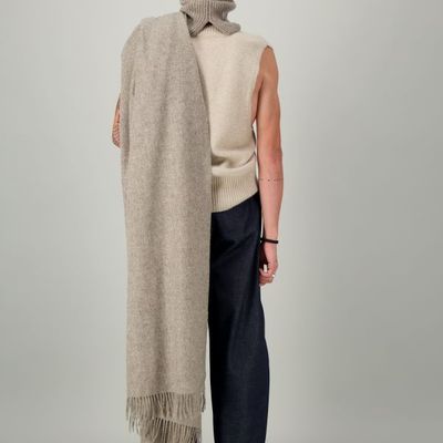 Throw blankets - Plaid\" Cas Yak\”, 100% yak down, undyed - TERGEL MAISON DE STYLE