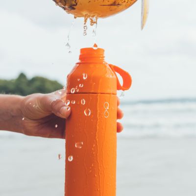 Accessoires de voyage - "Ocean Bottle" la gourde originale (500ml) - Orange soleil - OCEAN BOTTLE