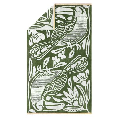 Serviettes de bain - Toucan Kaki - Drap de plage en jacquard de coton - ALEXANDRE TURPAULT