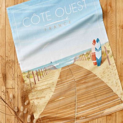Tea towel - WIM'® Côte Ouest - Printed cotton tea towel - COUCKE