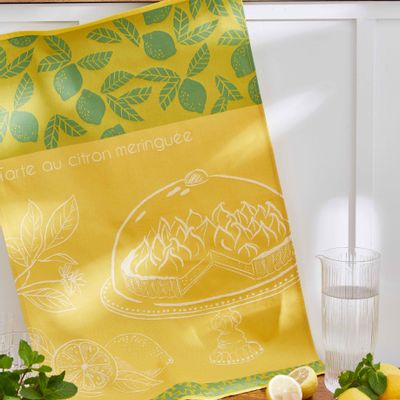 Tea towel - Lemon tart - Cotton tea towel - COUCKE
