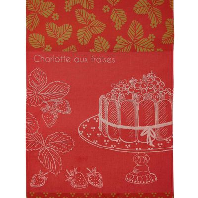 Torchons textile - Charlotte aux fraises - Torchon en jacquard de coton - COUCKE