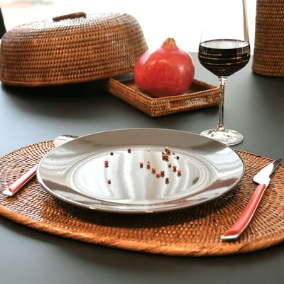 Assiettes de réception  - Set de table ovale Marion rotin naturel - PAGAN