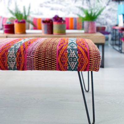 Benches - Ethnic upholstered Bench - LLAMATIVE