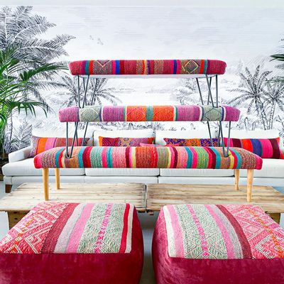 Bancs - Banc rembourré ethnique - LLAMATIVE