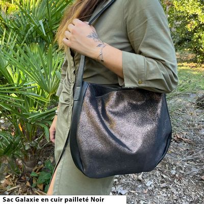 Bags and totes - Galaxy glitter leather bag - LA CARTABLIÈRE
