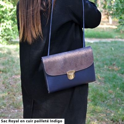 Bags and totes - Royal Glitter Leather Bag - LA CARTABLIÈRE