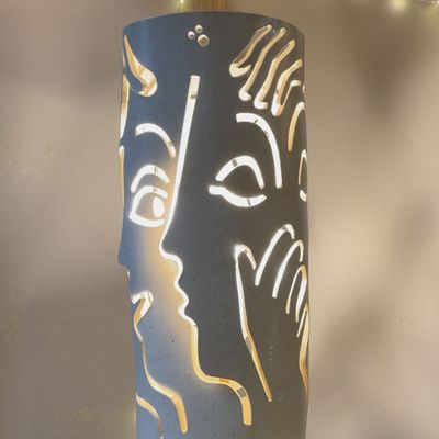 Céramique - Lampe en grès ajouré / Totem-vase en céramique/ Divers objets entre art et décoration - ALICE RIVIÈRE