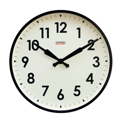 Clocks - Factory Black XL Wall Clock - CLOUDNOLA