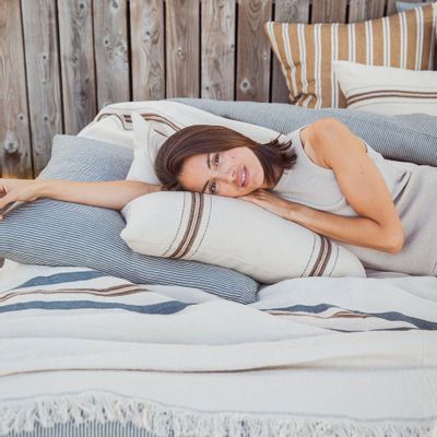 Throw blankets - VOURKARI Coverlet & Pillows - LIBECO HOME