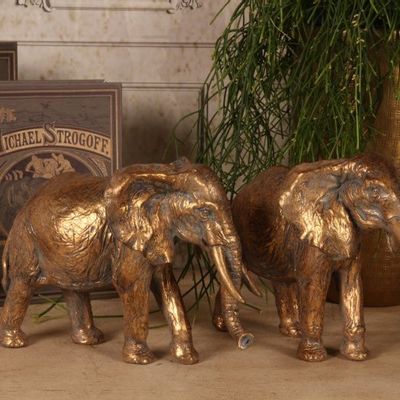 Decorative objects - Fig. Elephant 26 cm resin - BAROQUE COLLECTION - DUTCH STYLE