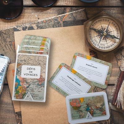 Accessoires de déco extérieure - Jeu de cartes "Défis de voyages" - AVENTURA ÉDITIONS