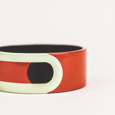 Bijoux - Bracelet Thésée en corne et laque bicolore - L INDOCHINEUR X RIVÊT