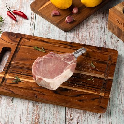 Couverts & ustensiles de cuisine - Teak cutting board with handles - STOLF