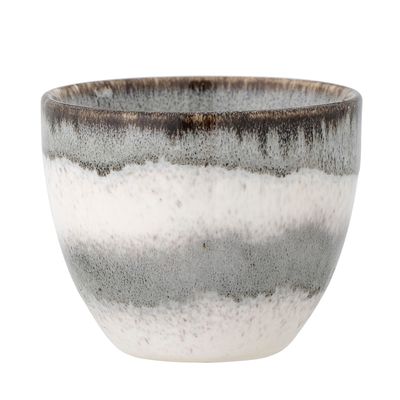 Mugs - Paula Cup, Grey, Stoneware - BLOOMINGVILLE