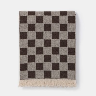 Throw blankets - checkered throw blanket - VILLA COMO