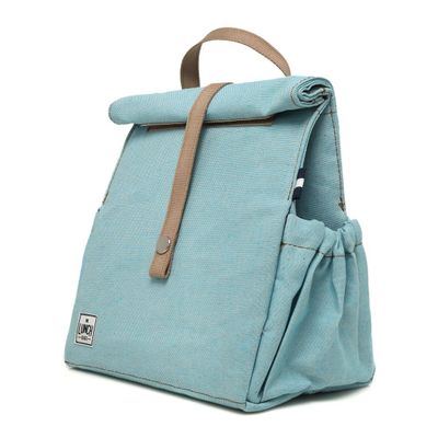 Cadeaux - Lunchbag Aqua with Beige Straps - THE LUNCHBAGS