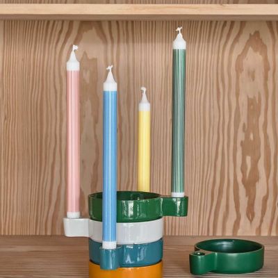 Candlesticks and candle holders - Villa Collection Styles Candleholder 16 x 12 x 3.6 cm Green - VILLA COLLECTION DENMARK