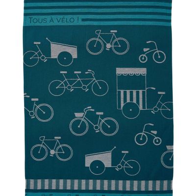 Kitchen linens - All by bike - 100% cotton jacquard tea towel - COUCKE