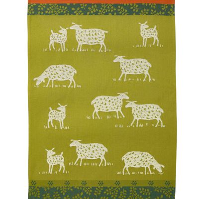 Kitchen linens - Cotton jacquard printed tea towel, PÂTURAGES - COUCKE