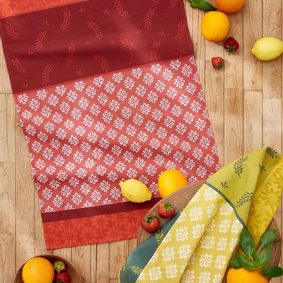 Kitchen linens - Bastide Jaune - Jacquard cotton tea towel - COUCKE