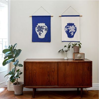 Plaids - Grape White porcelain - BON`EE(LIVING ART BRAND)