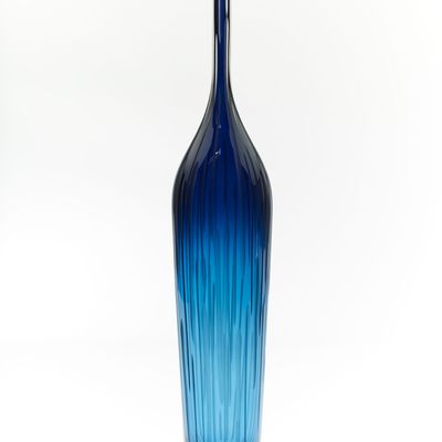 Art glass - Lumena - Vertical Steel Blue - ATELIER STOKOWSKI