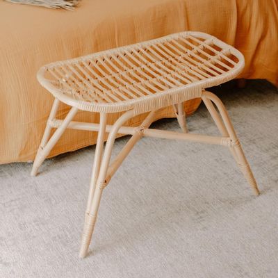 Small sofas - LOUK - Small natural rattan bench - HYDILE