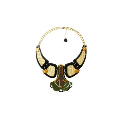 Jewelry - Necklace Plastron Ybyra Green - GISSA BICALHO