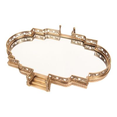 Objets de décoration - Miroir à plateau en laiton 57 cm - BAROQUE COLLECTION - DUTCH STYLE