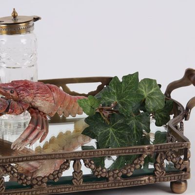 Decorative objects - Mirror tray with handle 43x25 cm - BAROQUE COLLECTION - DUTCH STYLE