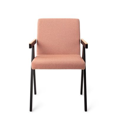 Chairs for hospitalities & contracts - Omuta Dining Chair - Mandarin Chevron - JESPER HOME