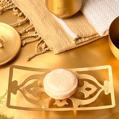 Porte-savons - SUPPORT DE SALLE DE BAIN EN LAITON LISSE NAÏRI' - KARAWAN AUTHENTIC