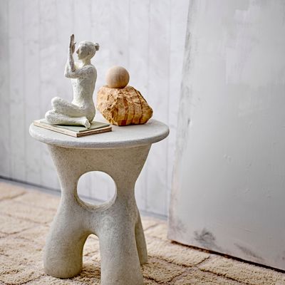 Autres tables  - Amiee Table d'appoint, Blanc, Polyrésine - BLOOMINGVILLE MULTIBRAND HOUSE