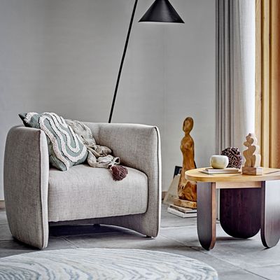 Lounge chairs - Bacio Lounge Chair, Nature, Recycled Polyester - BLOOMINGVILLE MULTIBRAND HOUSE