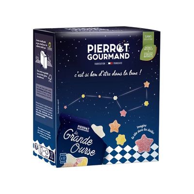 Children's mealtime - Box of 12 mini candy bags - La Grande Ourse - PIERROT GOURMAND