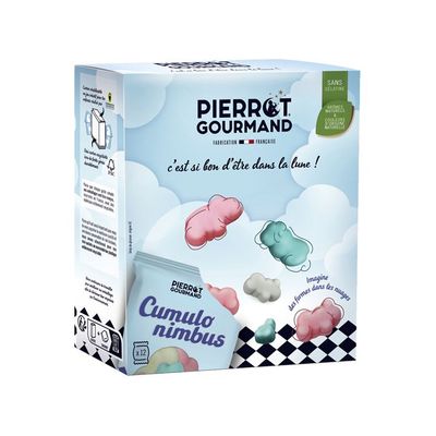 Repas pour enfant - Boite de 12 mini sachets - Bonbons Cumulonimbus - PIERROT GOURMAND