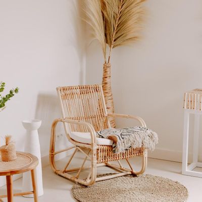 Armchairs - ALBANE - Rattan armchair with cushion - HYDILE