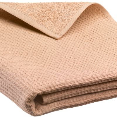 Bath towels - Abby recycled shower sheet Dragée 70 X 130 - MAISON VIVARAISE – SDE VIVARAISE WINKLER