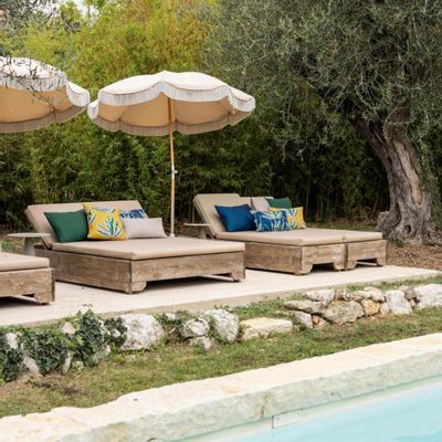 Coussins - Coussin uni Alga outdoor Galet 30 x 50 - MAISON VIVARAISE - SDE VIVARAISE WINKLER