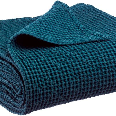 Throw blankets - Maia recycled plaid Indigo 140 X 200 - MAISON VIVARAISE – SDE VIVARAISE WINKLER
